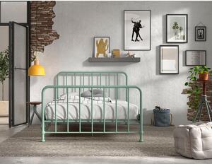 Zeleni metalni krevet s podnicom 140x200 cm BRONXX – Vipack