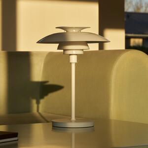 Louis Poulsen LED stolna lampa na baterije PH 80, opalno bijela, IP44, prigušiva, Bijela, Dnevni boravak/blagovaonica, Aluminij