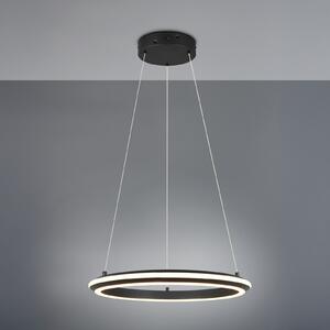 Trio Lighting Amador LED viseća svjetiljka, Ø 45 cm, mat crna, metal, CCT, prigušiva, Crno, Dnevni boravak/blagovaonica, Metal