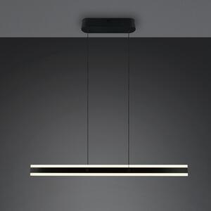 Trio Lighting Arcola LED viseća lampa, crna, duljina 115 cm, CCT, 2 žarulje., prigušiva, Crno, Dnevni boravak/blagovaonica, Metal
