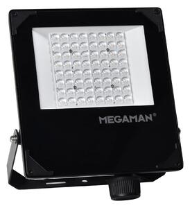 MEGAMAN LED vanjski reflektor Hugo, 50 W, 3000 K, IP66, Crno, Aluminij