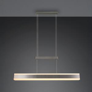 Trio Lighting Arcola LED viseća svjetiljka, boje nikla, 152 cm, CCT dodirni prigušivač, prigušiva, Metalik, Dnevni boravak/blagovaonica, Metal