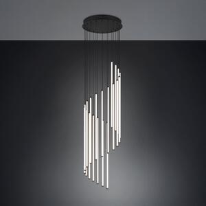 Trio Lighting Baxter LED viseća svjetiljka, crna, Ø 37 cm, metalna, CCT prigušivač, prigušiva, Crno, Dnevni boravak/blagovaonica, Metal