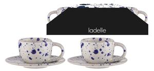 Bijelo-plave šalice u setu 2 kom za espresso od kamenine 100 ml Carnival – Ladelle