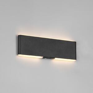 Trio Lighting Conchita LED zidna lampa na baterije, širine 22 cm, crna, metalna, prigušiva, Crno, Dnevni boravak/blagovaonica, Metal
