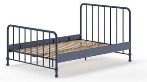 Plavi metalni krevet s podnicom 140x200 cm BRONXX – Vipack
