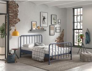 Plavi metalni krevet s podnicom 140x200 cm BRONXX – Vipack