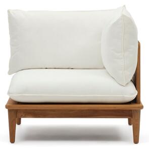 Bijelo-drvena vrtna stolica Portixol - Kave Home