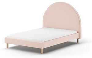 Ružičasti tapecirani krevet s podnicom 140x200 cm MOON – Vipack