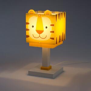 Dalber Dječja stolna lampa Mali Tigar, G4, širina 14 cm, Žuta, rasadnik, Plastika
