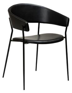Mat crna fotelja od imitacije kože Crib - DAN-FORM Denmark