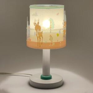 Dalber Dječja stolna lampa Loving Deer, G4, Ø 15 cm, Ružičasta ruža, rasadnik, Plastika