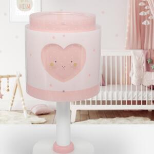 Dalber Dječja stolna lampa Baby Dreams, ružičasta, G4, Ø 15 cm, Bijela, rasadnik, Plastika