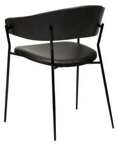 Mat crna fotelja od imitacije kože Crib - DAN-FORM Denmark