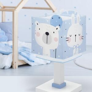Dalber Dječja stolna lampa Baby Jungle, plava, G4, širina 14 cm, Plava, rasadnik, Plastika
