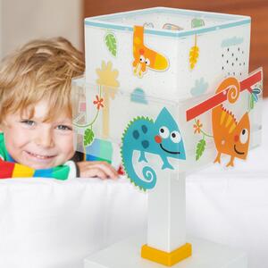 Dalber Dječja stolna lampa Happy Jungle, G4, širina 14 cm, Bijela, rasadnik, Plastika