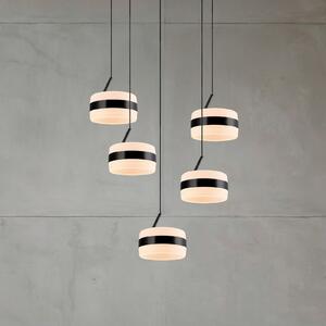 Trio Lighting Dios LED viseća svjetiljka, crna, Ø 45 cm, CCT, 5 žarulja., prigušiva, Crno, Dnevni boravak/blagovaonica, Metal