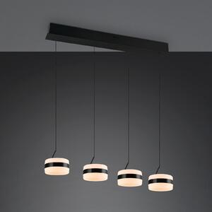 Trio Lighting LED viseća svjetiljka Dios, crna, duljina 85 cm, CCT, 4 žarulje., prigušiva, Crno, Dnevni boravak/blagovaonica, Metal
