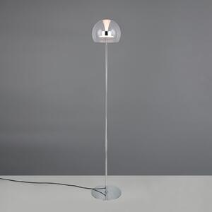 Trio Lighting LED podna lampa Flynt, visina 130 cm, kromirana, metalna, CCT, prigušiva, Metalik, Dnevni boravak/blagovaonica, Metal