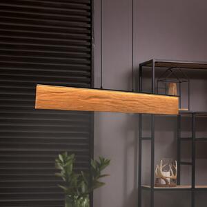 Trio Lighting LED viseća svjetiljka Kalea, duljina 110 cm, boja drveta, drvo, prigušiva, Drvo, Dnevni boravak/blagovaonica, Drvo