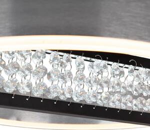 Näve LED viseća svjetiljka Yvaris, srebrna, CCT, daljinski upravljač, prigušiva, Metalik, Dnevni boravak/blagovaonica, Aluminij