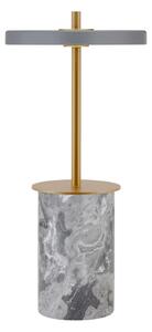 UMAGE Asteria MOVE MINI svjetiljka na baterije, mramorno siva/mesingana IP44, prigušiva, Zlato / mjed, Dnevni boravak/blagovaonica, Mramor