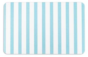 Bijelo-svijetloplava kupaonska prostirka 39x60 cm Stripe - Artsy Doormats