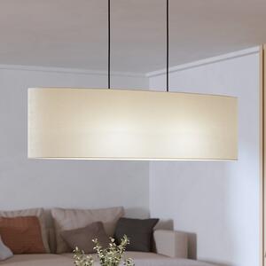 EGLO Viseća lampa Febres, crno/bijela, 2 žarulje., prigušiva, Bijela, Dnevni boravak/blagovaonica, Tkanina / tekstil