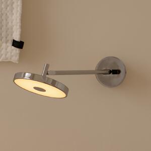 UMAGE LED zidna svjetiljka Asteria LONG HW, polirani čelik, 45 cm, prigušiva, Metalik, Dnevni boravak/blagovaonica, Metal, Zidna utičnica ispod