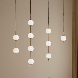 UMAGE Audrey LED viseća svjetiljka, boje mesinga, 3 žarulje. Ø 12 cm, prigušiva, Zlato / mjed, Dnevni boravak/blagovaonica, Metal, Metak