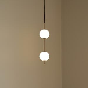 UMAGE Audrey LED viseća svjetiljka, boje mesinga, 2 žarulje. Ø 12 cm, prigušiva, Zlato / mjed, Dnevni boravak/blagovaonica, Metal, Metak