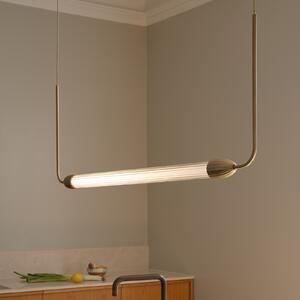 UMAGE viseća lampa LEMON SQUEEZE LINEAR, mesing 138 cm GU10, prigušiva, Zlato / mjed, Dnevni boravak/blagovaonica, Metal