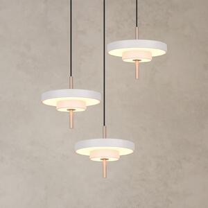 Trio Lighting Keaton LED viseća svjetiljka, svijetlosiva, Ø 45 cm, metalna, CCT 3 žarulje., prigušiva, Sivo, Dnevni boravak/blagovaonica, Metal