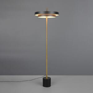 Trio Lighting Keaton LED podna lampa, crno/zlatna, visina 138 cm, CCT, prigušiva, Crno, Dnevni boravak/blagovaonica, Metal