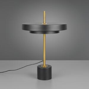 Trio Lighting Keaton LED stolna lampa, crna/zlatna, visina 45 cm, CCT, prigušiva, Crno, Dnevni boravak/blagovaonica, Metal