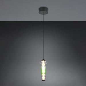 Trio Lighting Minerva LED viseća svjetiljka, Ø 15 cm, šarena, staklo, CCT, prigušivač, prigušiva, Višebojno, Dnevni boravak/blagovaonica, Staklo
