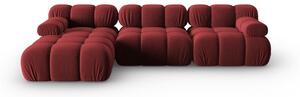 Crvena baršunasta sofa 285 cm Bellis – Micadoni Home