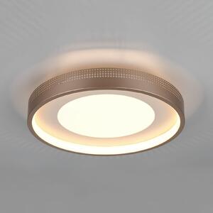 Trio Lighting LED stropna svjetiljka Solea, smeđa, Ø 40 cm, plastika, Smeđa / hrđa, Dnevni boravak/blagovaonica, Plastika