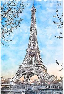 Slika 90x60 cm Paris – Fedkolor