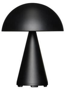 Hübsch HÜBSCH LED punjiva stolna lampa Mush, mat crna, visina 20 cm, prigušiva, Crno, Metal