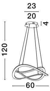 CELESTIA VISILICA LED/3000K/87W/3141Lm/BRASS GOLD NL9030645