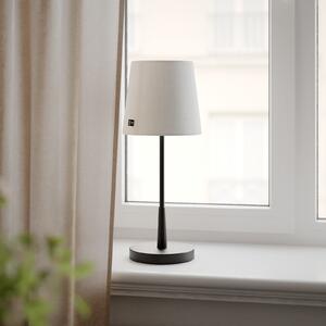 By Rydéns Stolna lampa Rydens Lumi, 49 cm, crno/bijela, tekstil, Crno, Dnevni boravak/blagovaonica, Metal