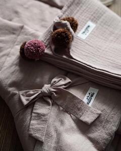 Konjak-smeđa deka od muslina 100x140 cm Pompon - Malomi Kids
