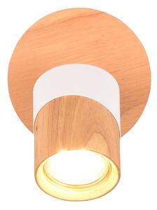 Bijelo-smeđa stropna svjetiljka ø 6 cm Aruni – Trio