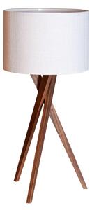 By Rydéns Stolna lampa Vega tvrtke Rydens, orah/bijela, 55 cm, drvo, tekstil, Bijela, Dnevni boravak/blagovaonica, Drvo