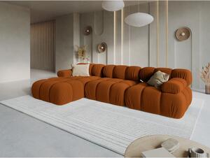 Narančasta baršunasta sofa 285 cm Bellis – Micadoni Home