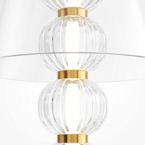 Maytoni LED stolna lampa AMULET, visina 45 cm, zlatna boja, metal/staklo, Zlato / mjed, Dnevni boravak/blagovaonica, Metal