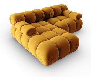 Žuta baršunasta sofa 191 cm Bellis – Micadoni Home
