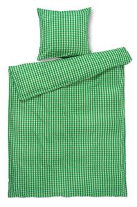 Zeleno-bež posteljina za krevet za jednu osobu od krepa 140x200 cm Bæk&Bølge – JUNA