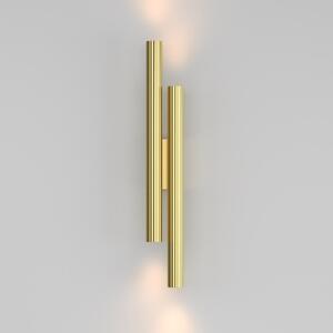 Maytoni LED zidna svjetiljka Calipso, mesing, visina 49 cm, metal, 4 žarulje., Zlato / mjed, Dnevni boravak/blagovaonica, Aluminij